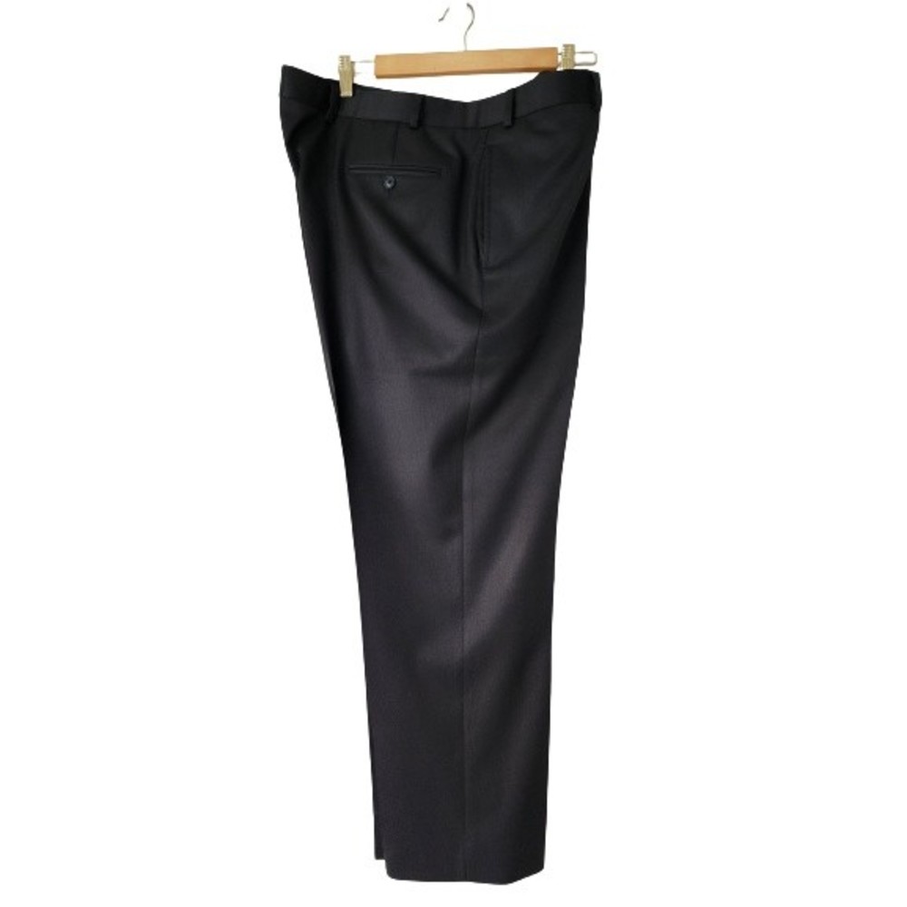 BROOKS BROTHERS Madison Fit Black Wool Dress Pants 42/29